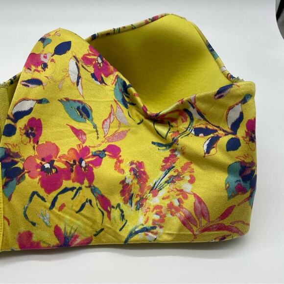Cacique Yellow Floral Lightly Lined Balconette Bra - Picture 7 of 11